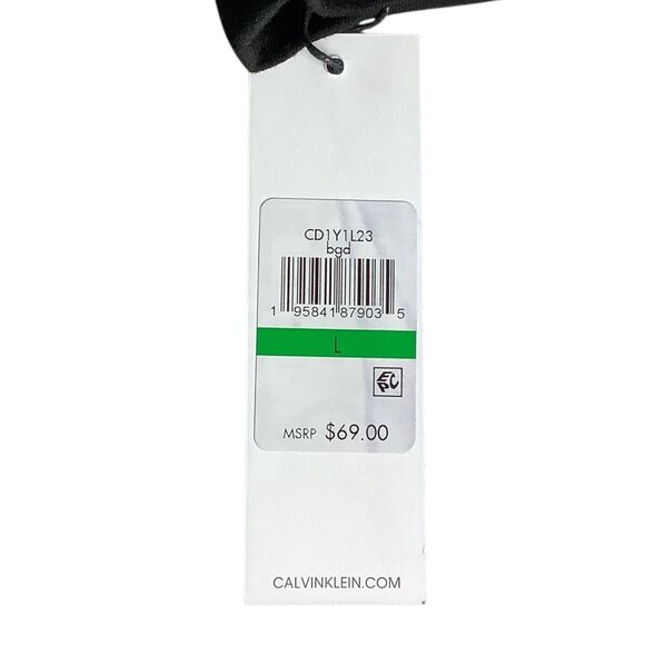 Calvin Klein Side Logo Hoodie Black Dress Womens Size L Long Sleeve - Picture 11 of 16